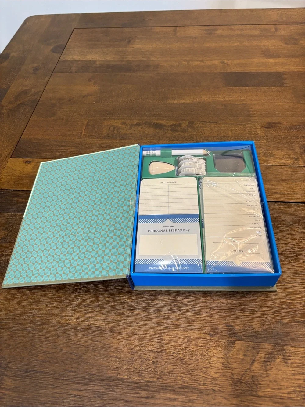 Knock Knock Personal Library Kit - Aqua Teal with Gray and Orange Accents